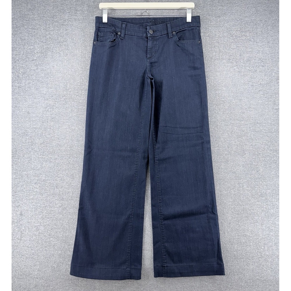 Citizen of Humanity Wide Leg Low Rise Jeans Women Size 27 Dark Blue Denim